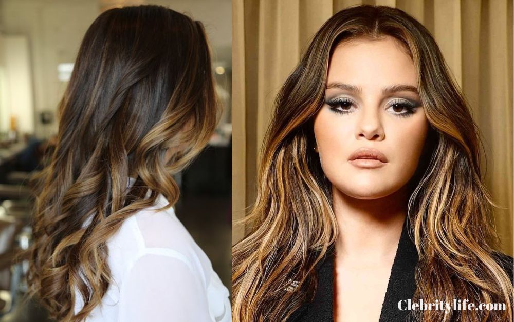 Black Hair with Highlights Caramel: Bold & Warm Look 9 Beautiful Caramel Peekaboo Highlights Ideas & Styles