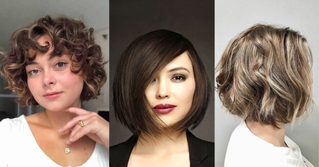 Bob haircut on straight, curly, and coily textured hair
