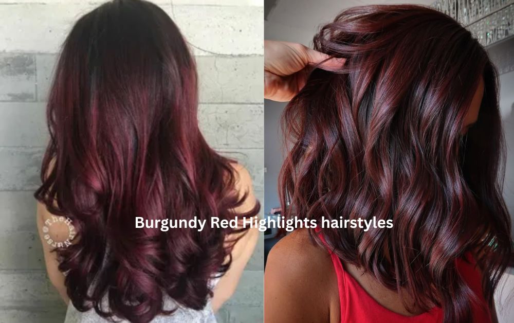 Burgundy Red Highlights hairstyles