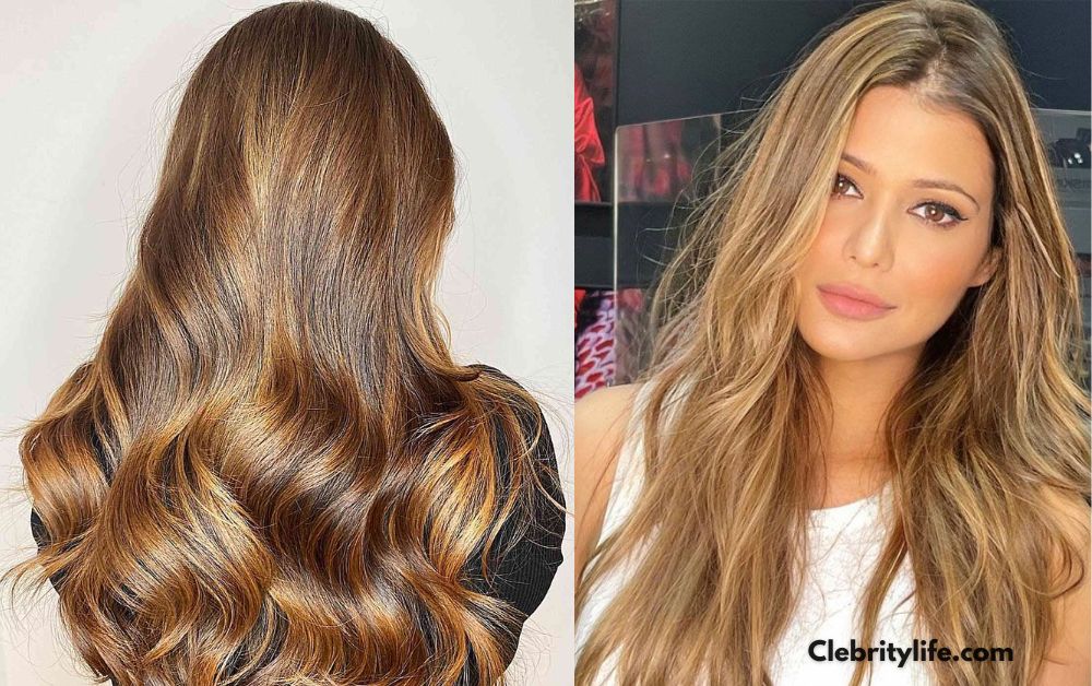 Golden Brown Highlights for a Sun-Kissed Look and two ideas