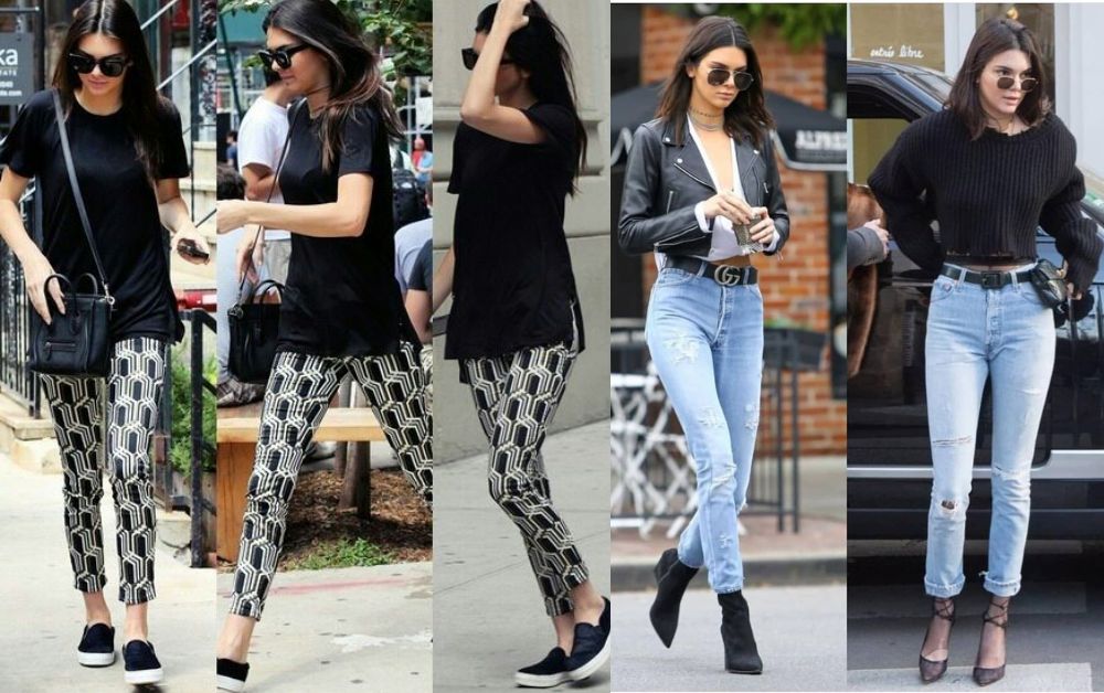 Kendall Jenner casual outfits collage ideas