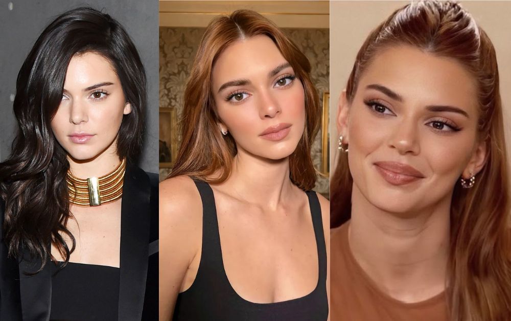 Kendall Jenner hairstyles jet black, auburn, light Color Choices