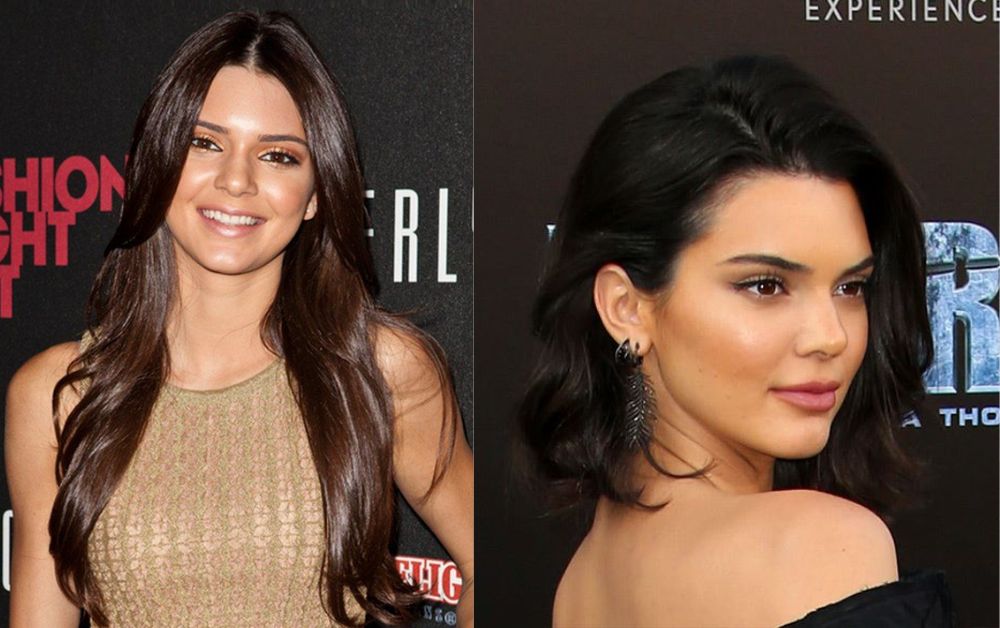 Kendall Jenner hairstyles long hair to Bob cut