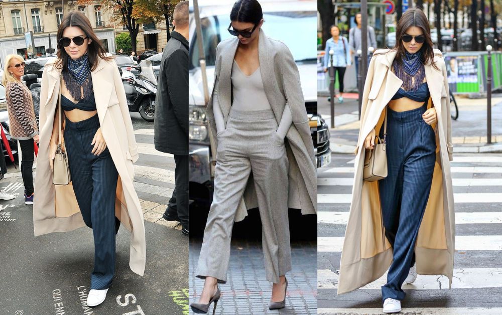 Kendall Jenner top iconic street style outfits collage walking casual look