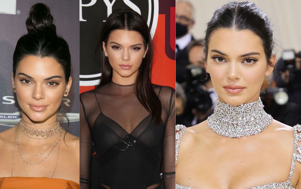 Kendall Jenner’s sleek middle part hairstyles