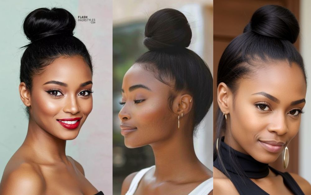 Low Bun Hairstyles for Black Woman