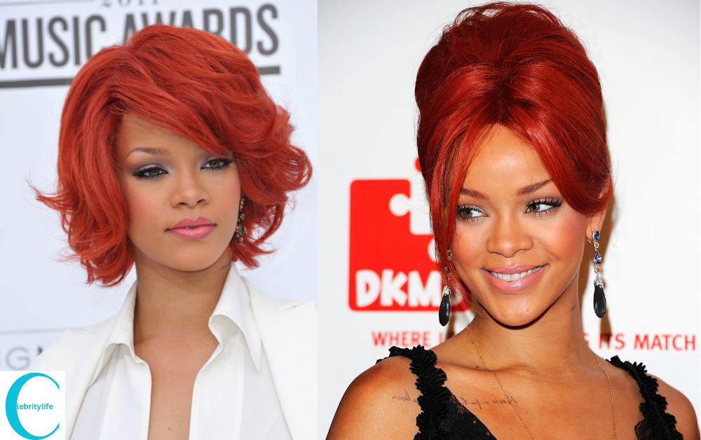 Rihanna red hairstyles