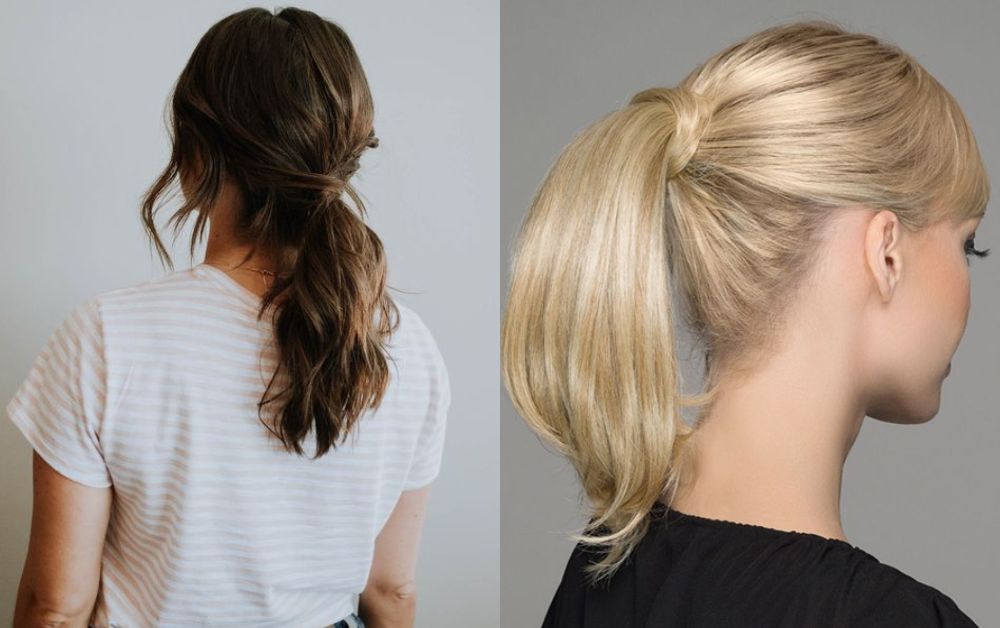 Shoulder length hair styles ponytail