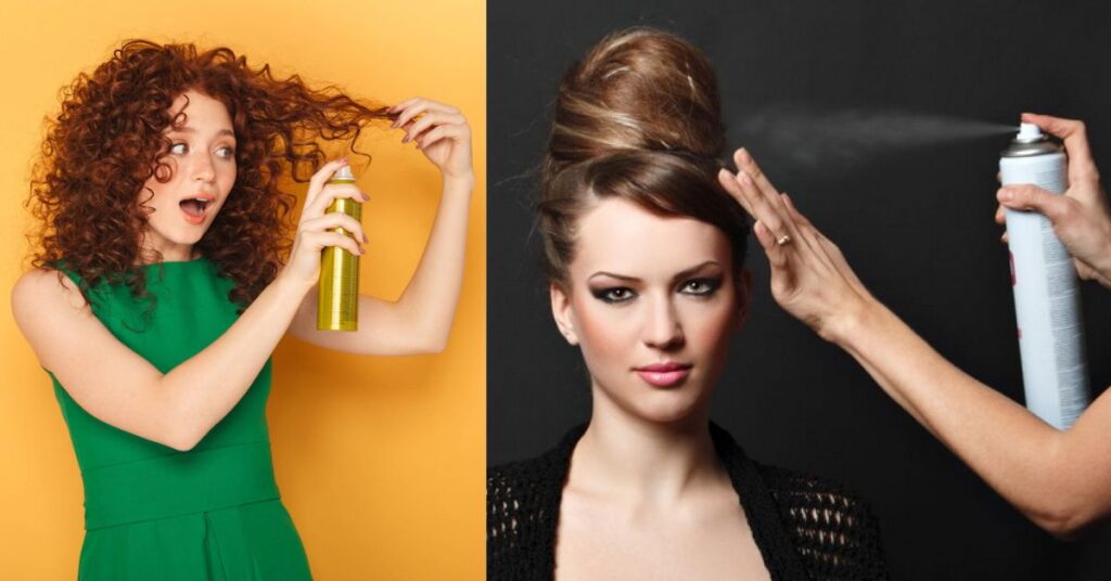 Styling product being used to maintain a simple hairstyle.