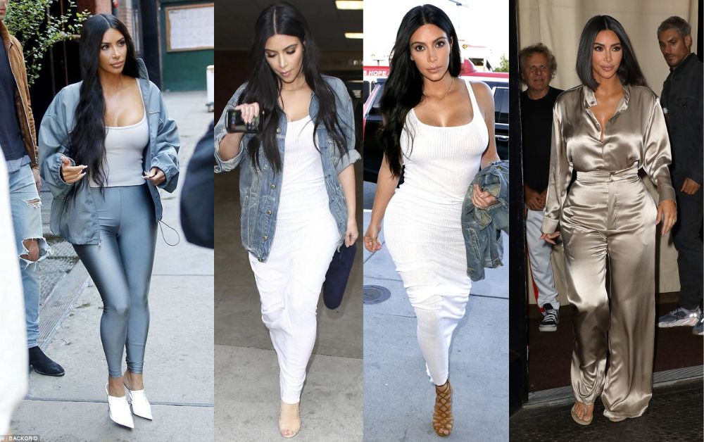 kim kardashian outfits Evolution Over the Years collage-style image