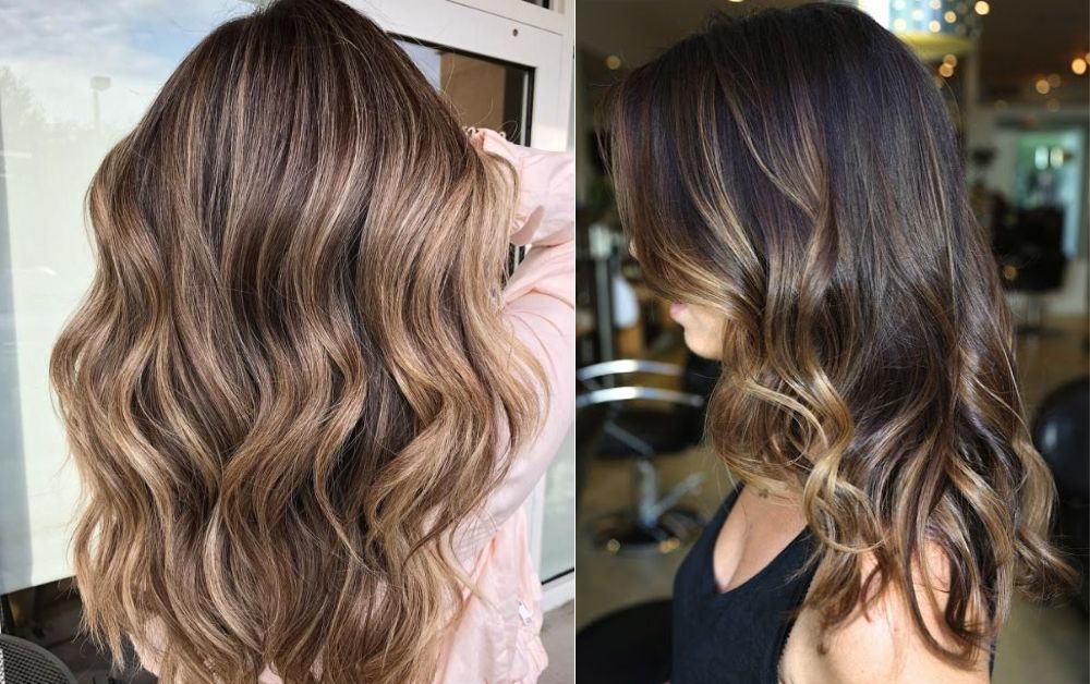 12 Trending Styles Ombre Hair Color for Brunettes 2025 2 A brunette with flowing ombre waves in natural light