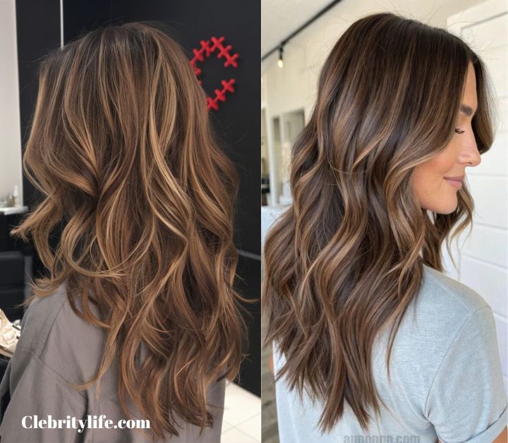 Beautiful long Wavy hair with balayage highlights