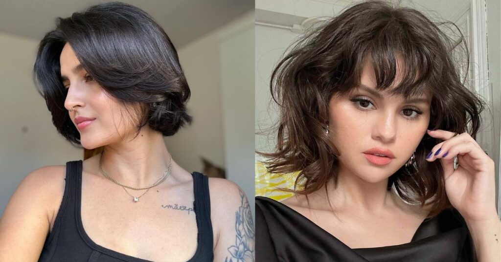 Butterfly haircut for short to medium-length hair