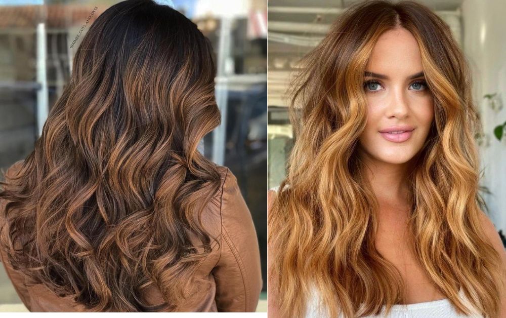 12 Trending Styles Ombre Hair Color for Brunettes 2025 4 Caramel ombre style for brunettes with warm tones.