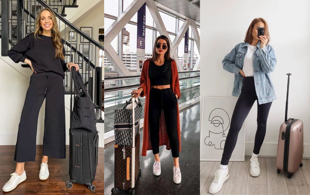 Outfit Ideas: Your Ultimate Guide to Styling with Confidence 6 Comfortable travel outfit with sneakers and backpack.