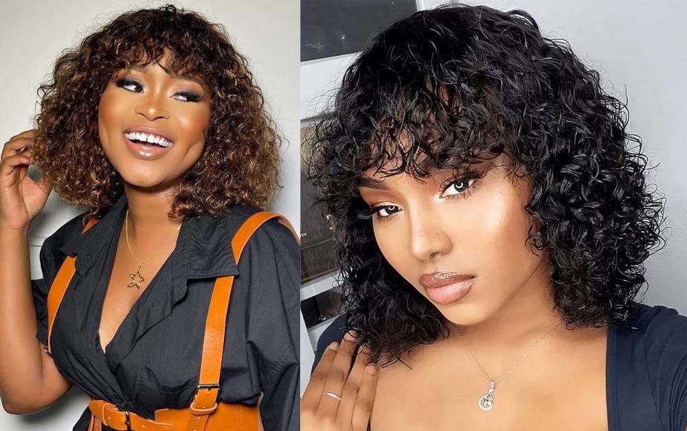 Curly Bob Hairstyles for Black Woman That Turn Heads 7 Curly bob with bangs hairstyle for black woman playful and chic
