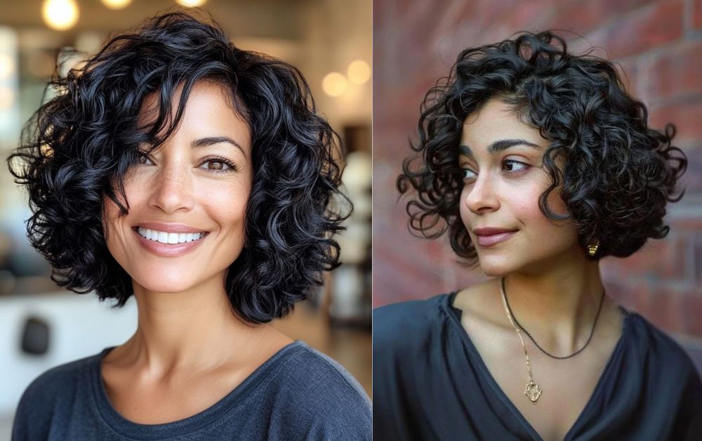 20 Wavy Hair Bob: Stylish Ideas to Inspire Your Next Look 20 Curly wavy hair bob with bounce