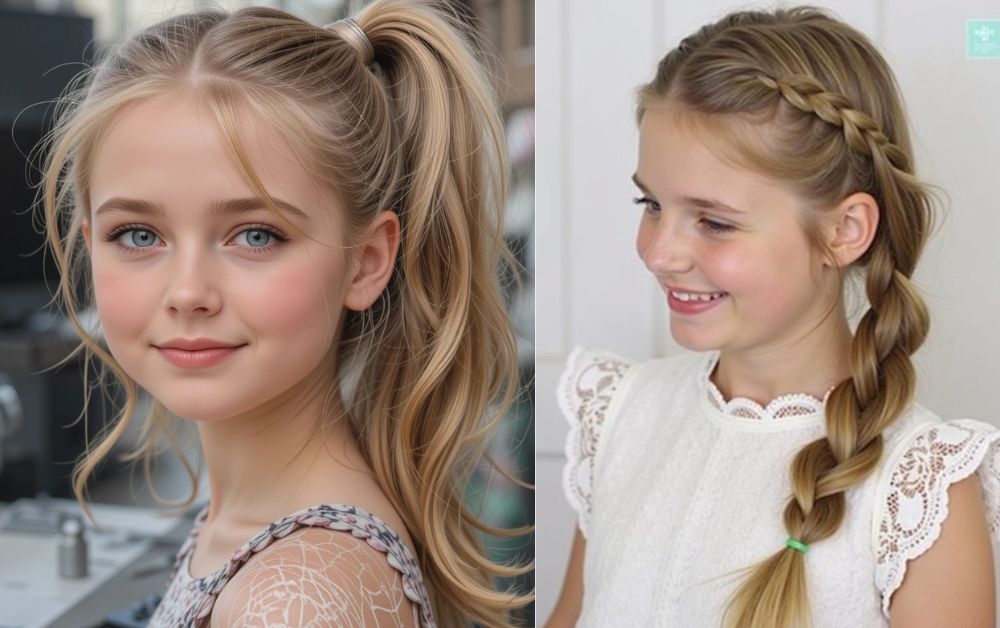 Ponytail Hairstyles for Kids: Cute and Easy Ideas 3 Cute side ponytail on a little girls