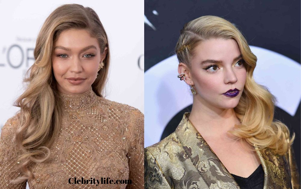 Deep side part adds volume and drama