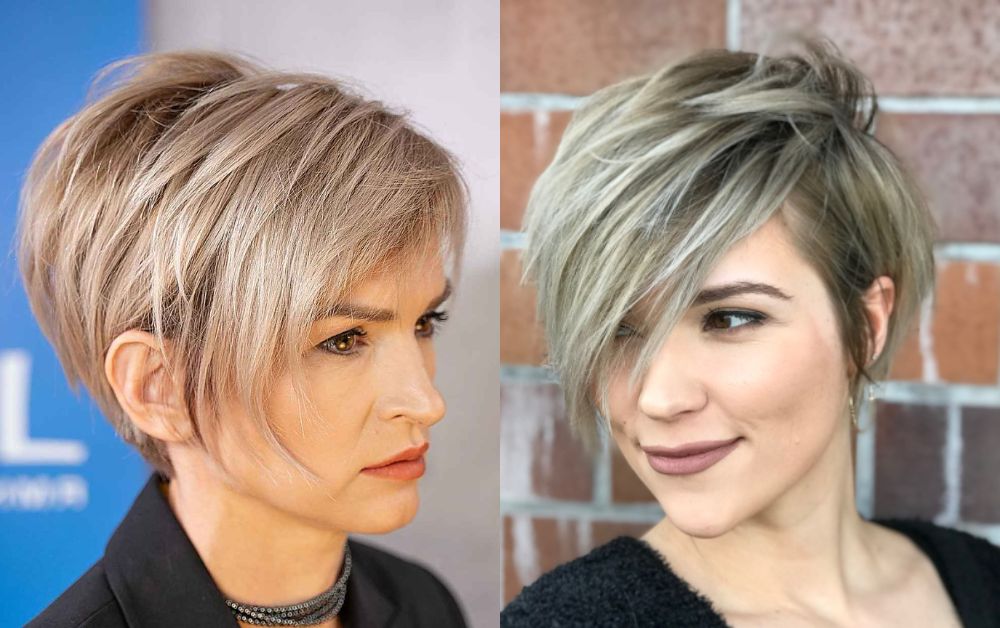 20 Trendy Styles Short Layered Haircuts With Bangs 21 Edgy pixie haircut with layered side bangs and textured finish