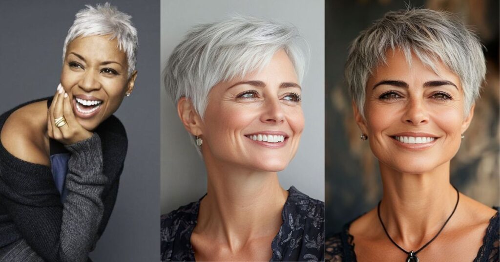 Pixie Haircuts for Woman: A Bold and Timeless Style 7 Pixie haircut for woman over 50 with elegant style