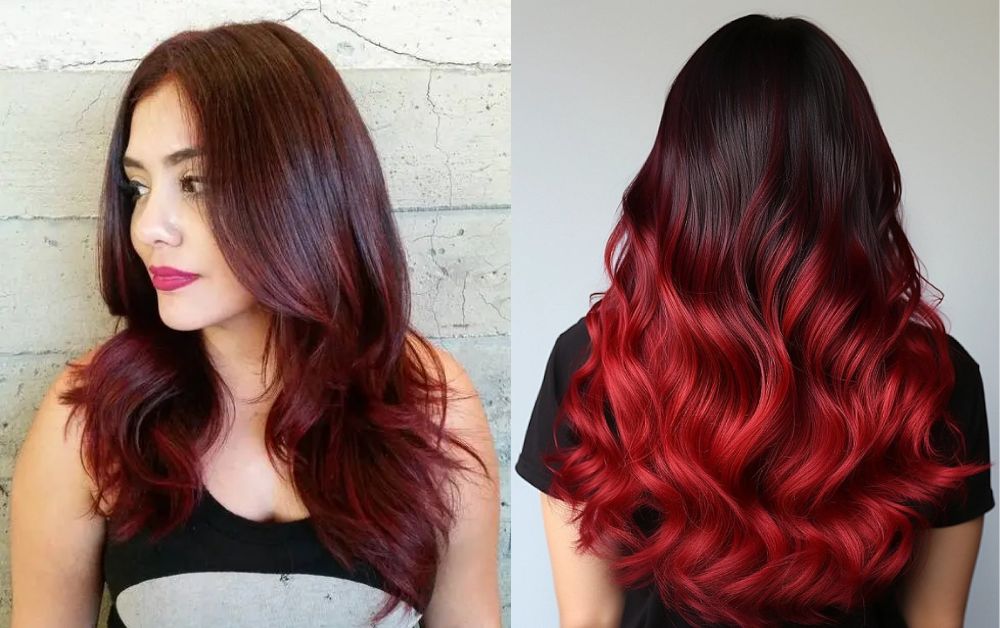 12 Trending Styles Ombre Hair Color for Brunettes 2025 7 Red ombre hair color for brunettes.