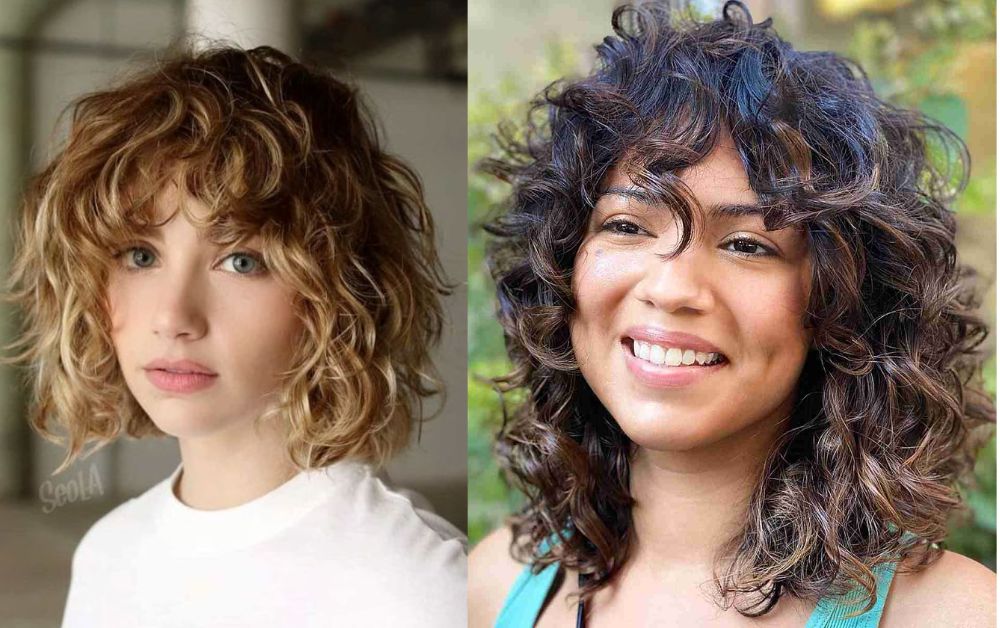20 Trendy Styles Short Layered Haircuts With Bangs 20 Short curly bob with face-framing bangs and defined coils