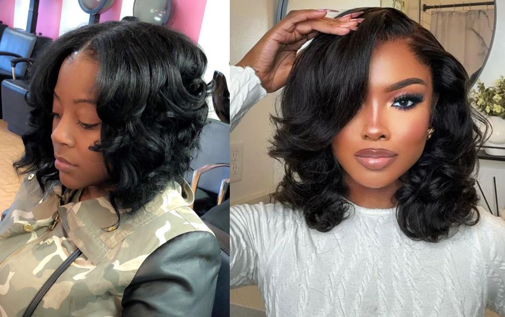 Curly Bob Hairstyles for Black Woman That Turn Heads 4 Shoulder-length curly bob hairstyle for black woman with natural volume
