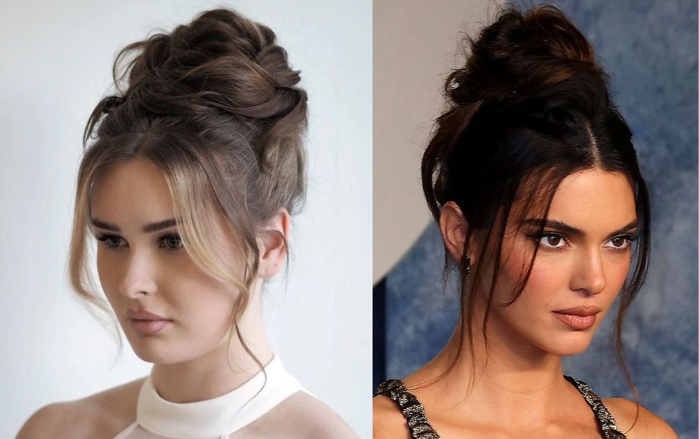 Soft-romantic-twisted-updo-for-medium-hair-with-face-framing