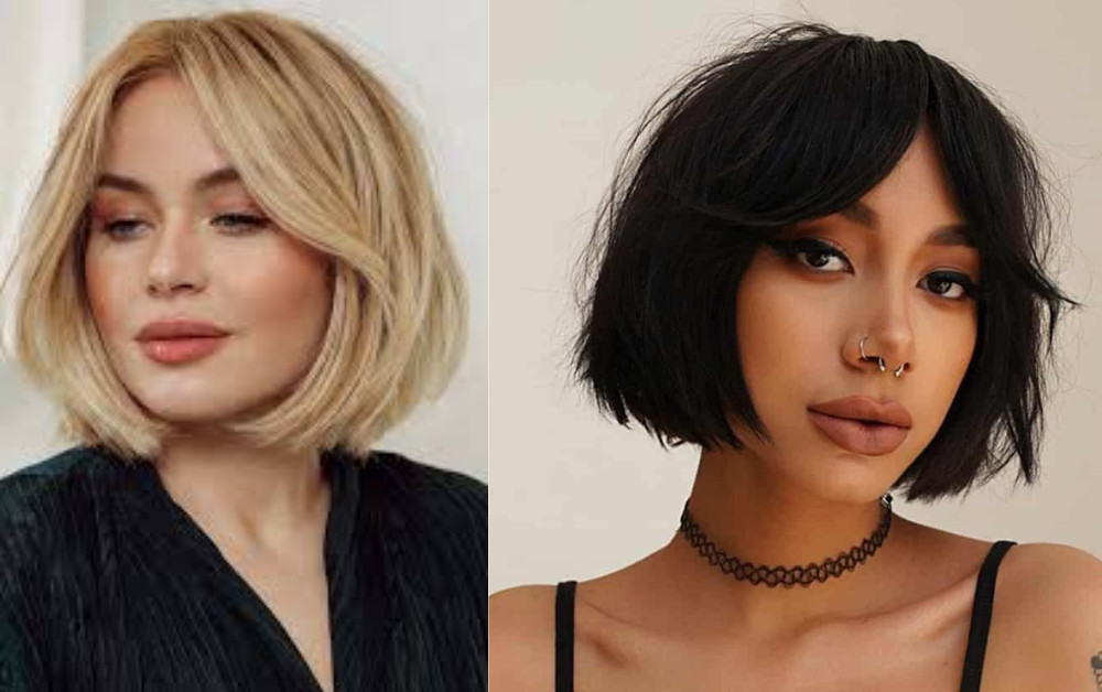 20 Wavy Hair Bob: Stylish Ideas to Inspire Your Next Look 19 Wavy hair bob with curtain bangs framing face