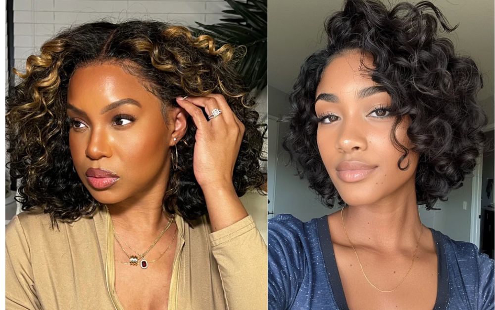 curly bob hairstyles for Black woman