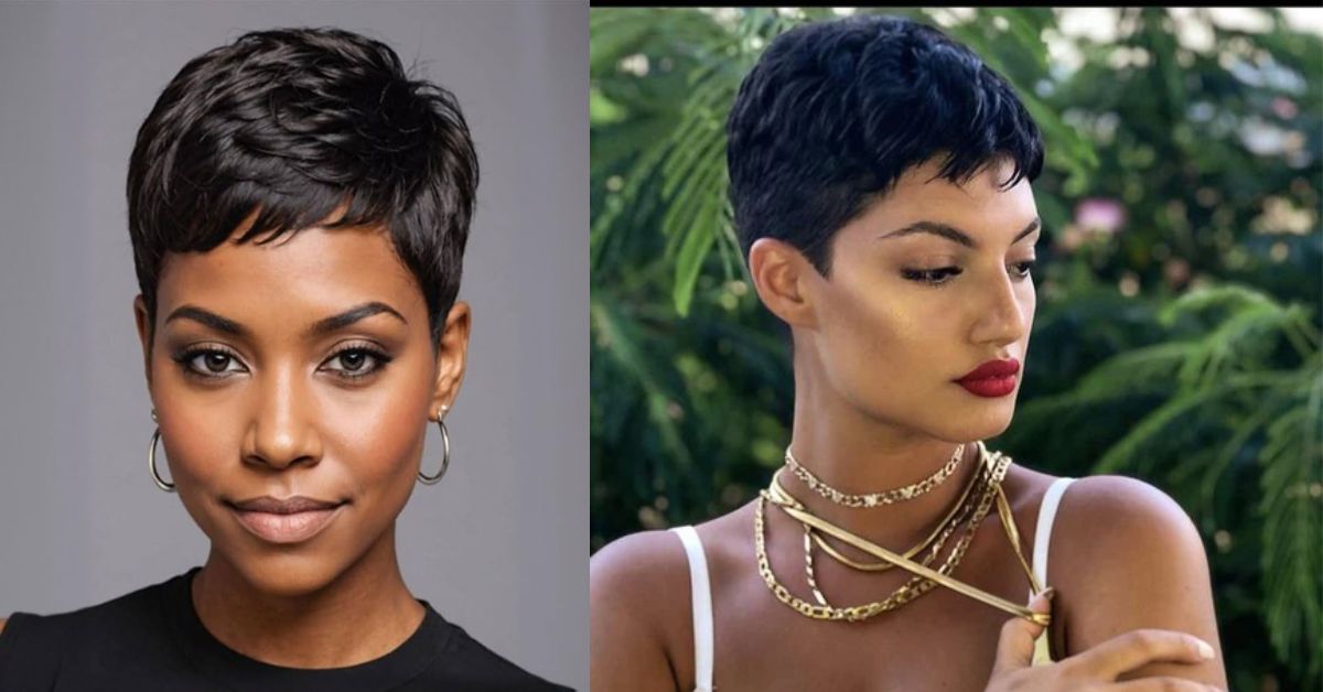 pixie cut hairstyle black woman