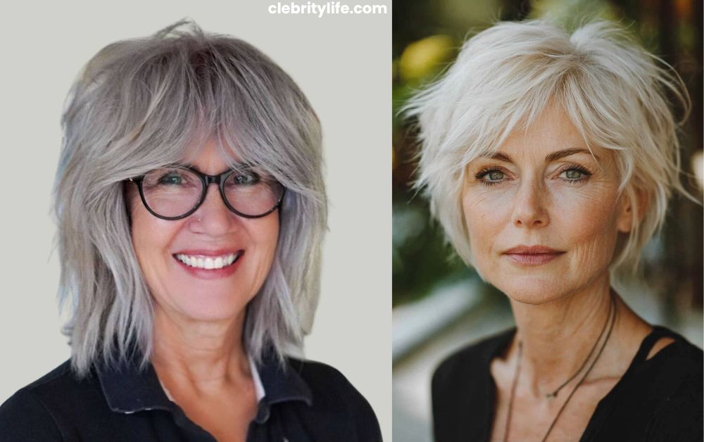 Short Hair Styles for Women Over 60 Chic Timeless Looks 4 Layered Shag Cut for Women Over 60 Chic