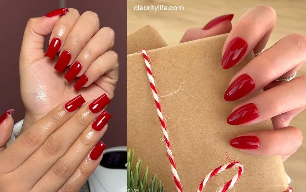 Red Nail Designs: Timeless Beauty & Bold Style 2 Two Classic Glossy Red Nail Designs