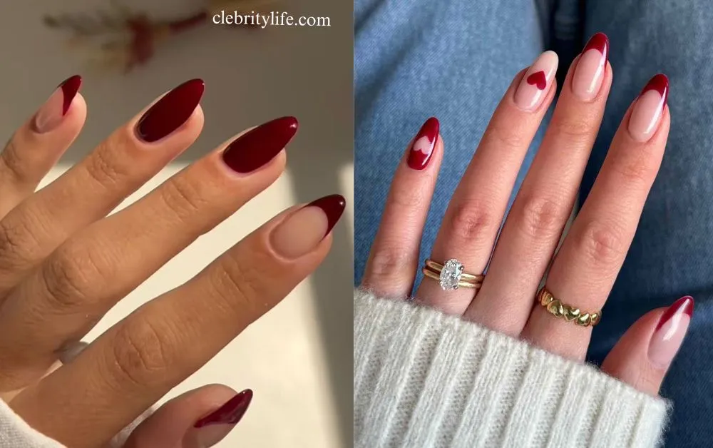 Red Nail Designs: Timeless Beauty & Bold Style 11 Two Designs Minimalist Red Nail Concept