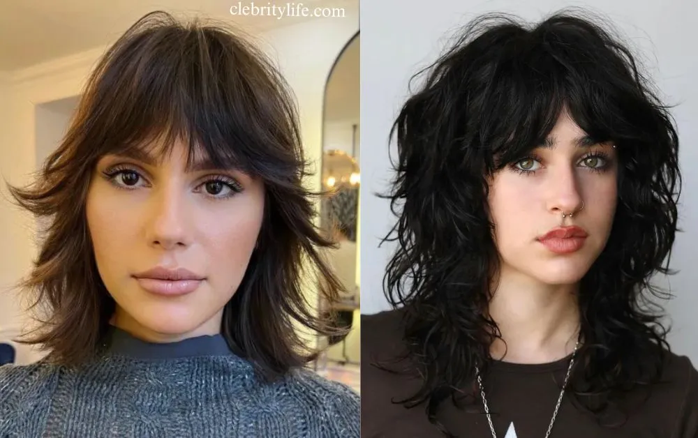 Wolf Haircut Styles: Trendy & Edgy Hair Inspiration 4 Two Designs Textured Wolf Haircut for Wavy Hair