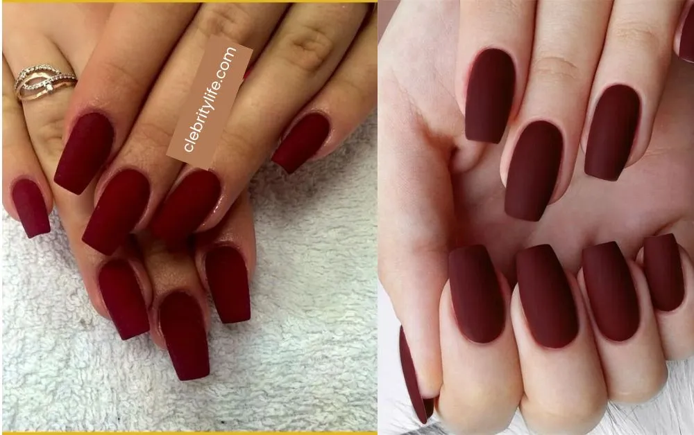 Red Nail Designs: Timeless Beauty & Bold Style 3 Two Modern Matte Red Nail Style Designs