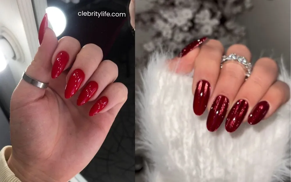 Red Nail Designs: Timeless Beauty & Bold Style 4 Two Red Nail with Glitter Accent Touch Designs