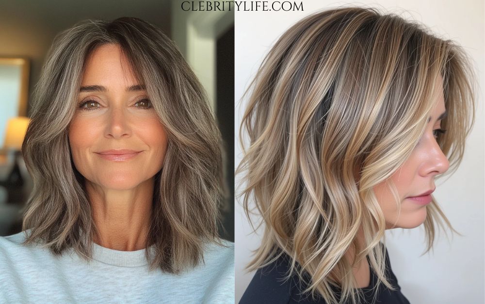 Hair for Women Over 50: Elegant Hairstyles with Style 6 Women Over 50 Layered Shag with Honey Balayage styles & Ideas