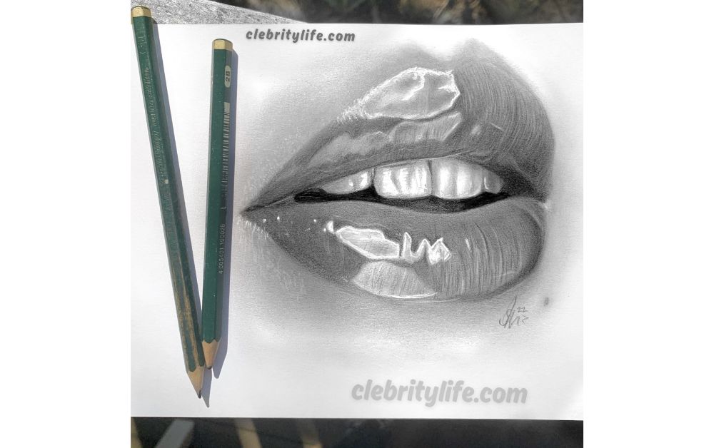 Lips Drawing: 10 Creative Ideas to Master Realistic Lip Art 8 Best Glossy Lips Art drawing look you'll love