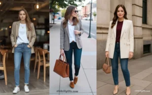 Three business casual outfits for women jeans Ideas