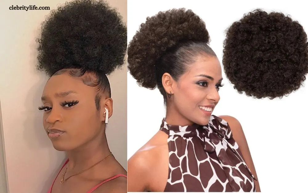 Stunning Afro Hairstyles for Every Face Shape 4 Two Afro Puff Updo Styles