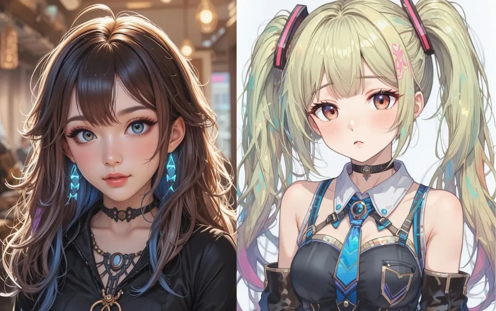 Top 10 Anime Hairstyles That Inspire Bold and Creative Looks 8 Two Anime hairstyles with colored highlights
