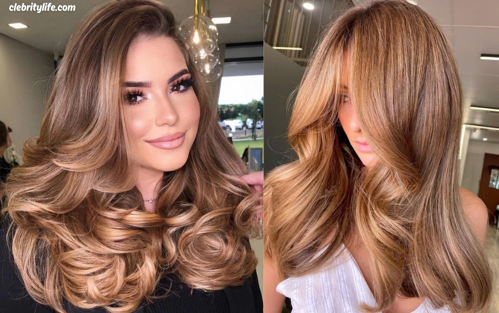 Two Beautiful & lovely Honey Brown Hair Ideas