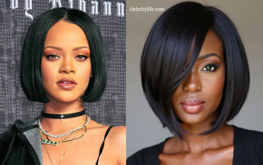 10 Stunning Black Hair Ideas for Stylish Everyday Looks 4 Two Black Hair Classic Bob Cut ideas