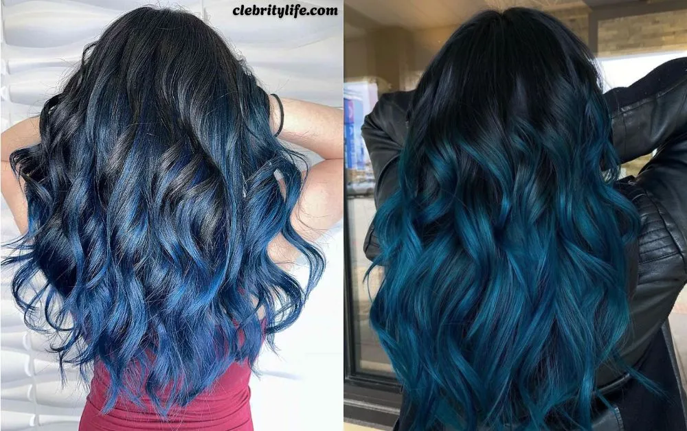 Blue Hair: Trendy Shades, Expert Styling & Care Tips 7 Two Blue Balayage Hair styles Ideas