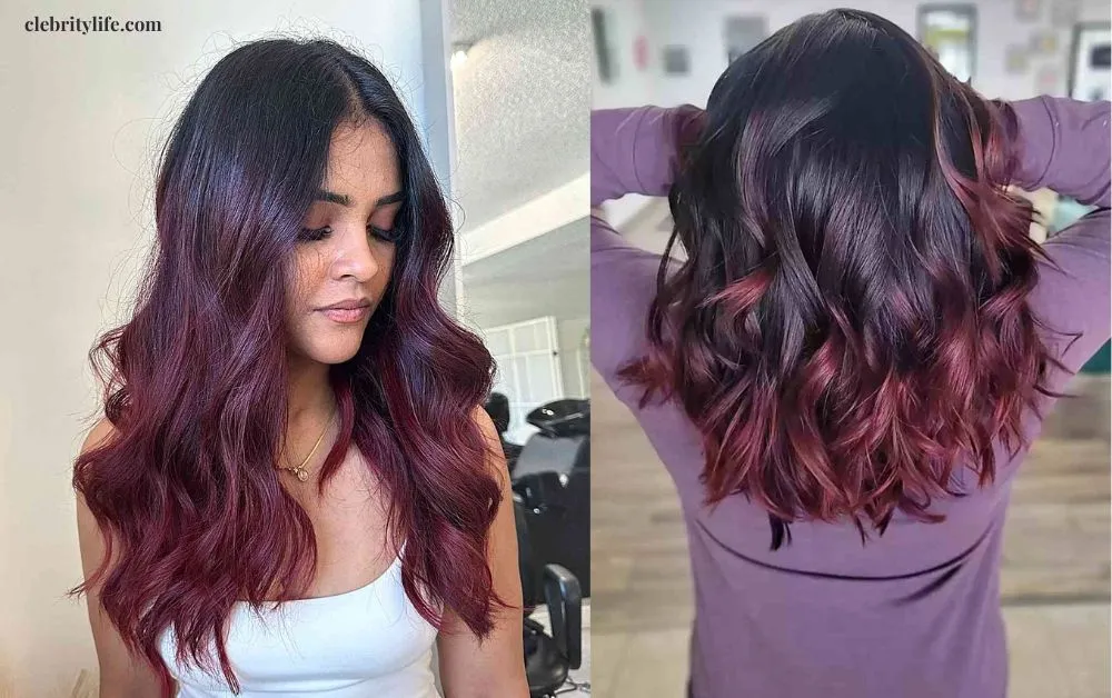 Gorgeous Burgundy Hair Color Ideas for Every Hair Type 4 Two Burgundy Balayage Styles