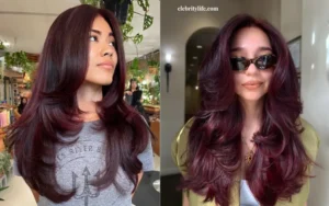 Two Burgundy hair color Styles