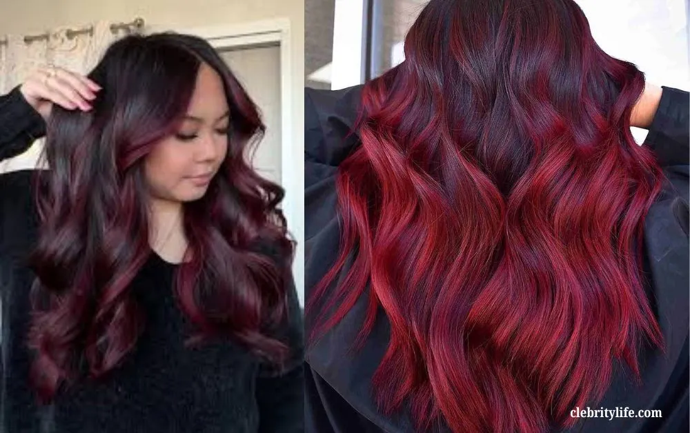 Cherry Red Hair: 10 Stunning Styles for a Bold New Look 4 Two Cherry Red Balayage Styles