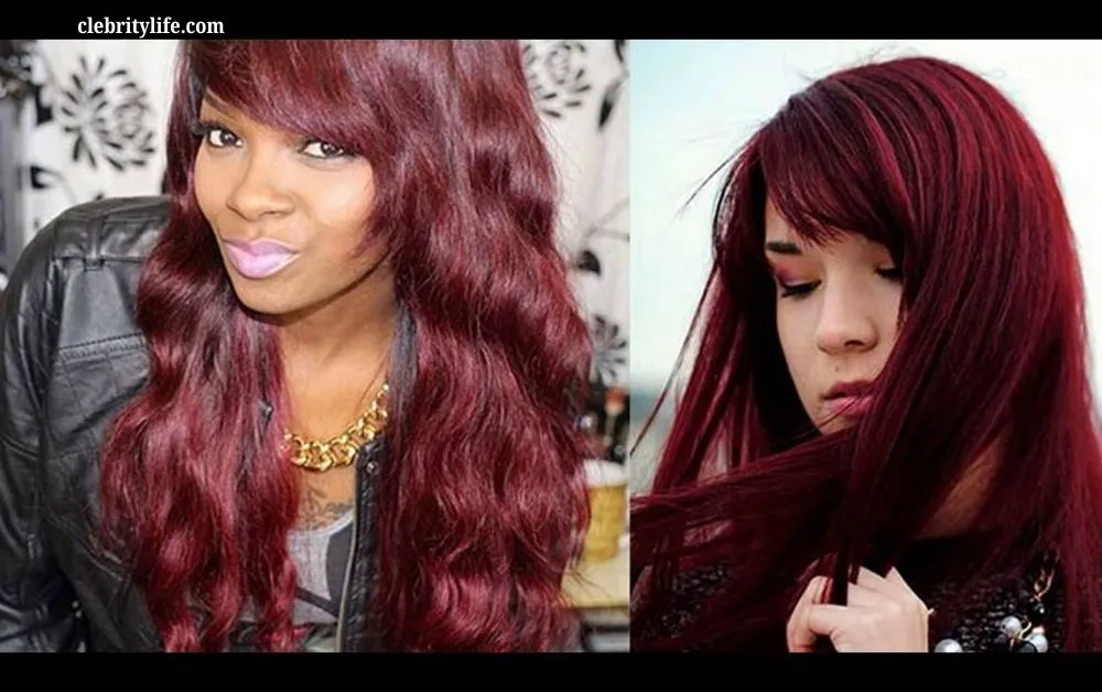 Cherry Red Hair: 10 Stunning Styles for a Bold New Look 11 Two Cherry Red Hair with Blonde Highlights Styles